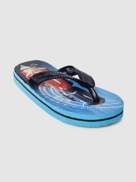 

shoexpress Boys Black & Blue Printed Thong Flip-Flops