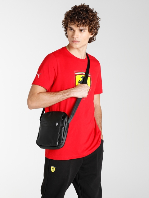 

PUMA Motorsport Unisex Black Beta Leather Messenger Bag