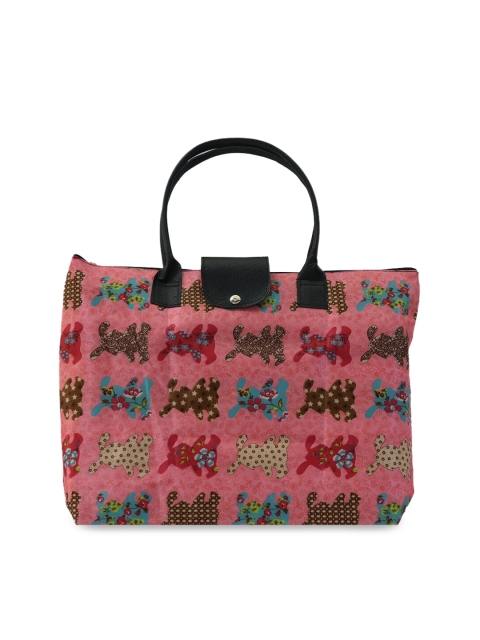 

LELYS Multicoloured Printed Structured Tote Bag, Multi