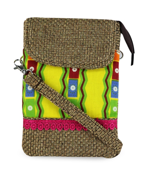 

LELYS Multicoloured Geometric Printed Shopper Sling Bag with Tasselled, Multi
