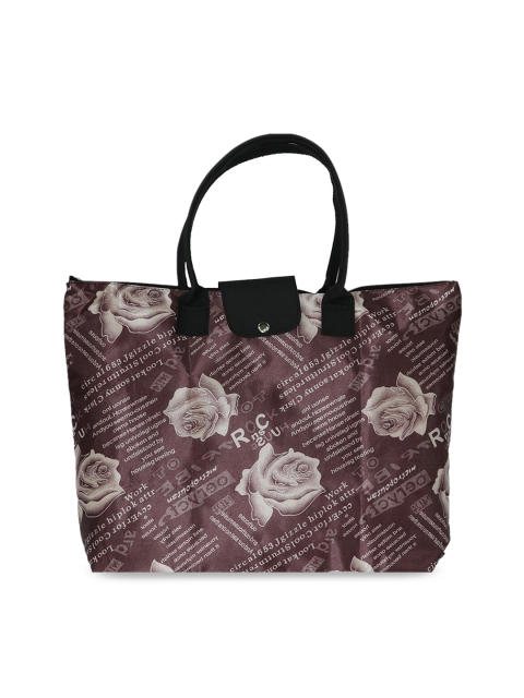 

LELYS Brown Floral Printed Structured Shoulder Bag