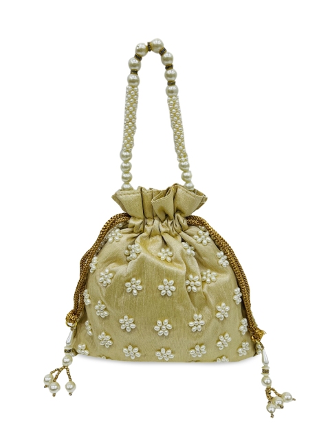 

LELYS Cream-Coloured Animal Bucket Shoulder Bag with Tasselled