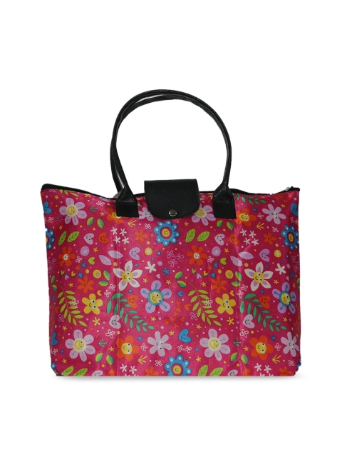 

LELYS Women Multicoloured Floral Printed Structured Handheld Bag, Multi