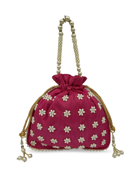 

LELYS Pink Floral Printed Bucket Shoulder Bag