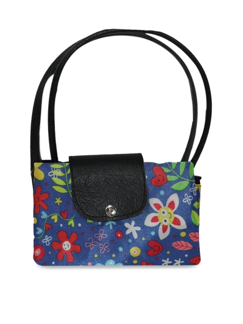 

LELYS Blue Floral Printed Shopper Tote Bag