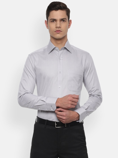 

Louis Philippe Men Grey Cotton Formal Shirt