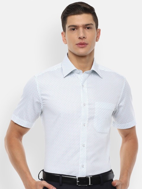 

Louis Philippe Men Blue Printed Formal Shirt