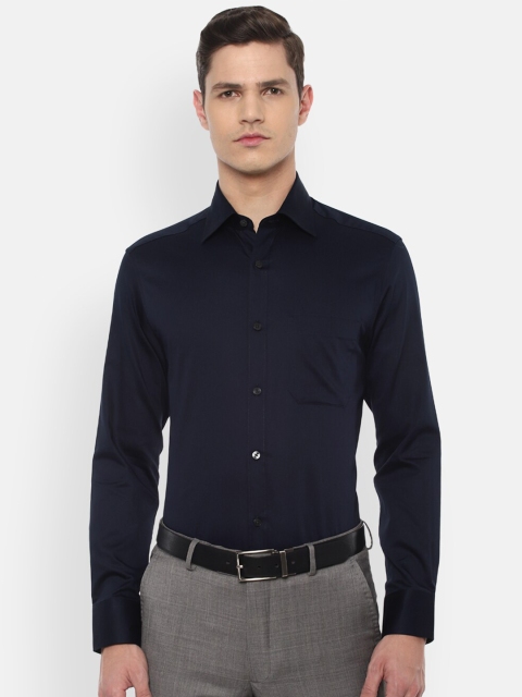 

Louis Philippe Men Navy Blue Cotton Formal Shirt