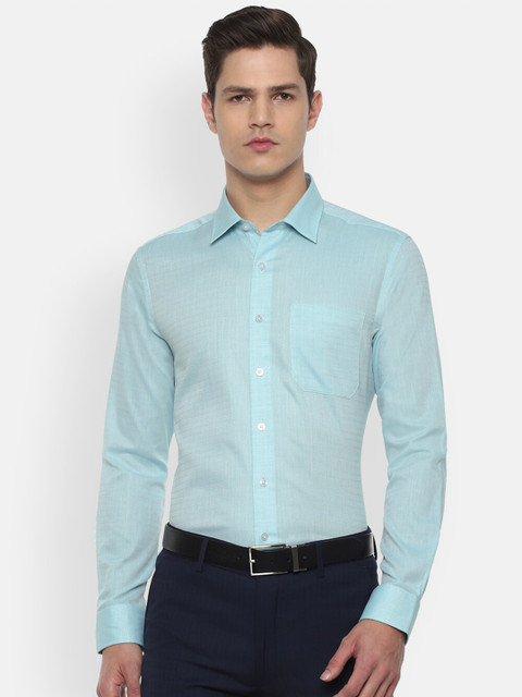 

Louis Philippe Men Sea Green Slim Fit Pure Cotton Formal Shirt