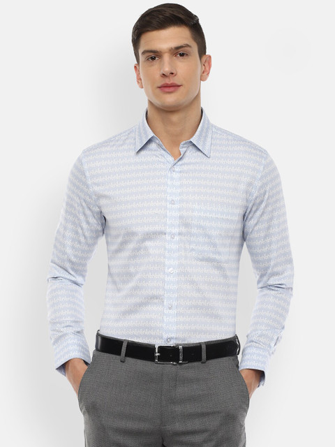 

Louis Philippe Men Blue Slim Fit Cotton Formal Shirt