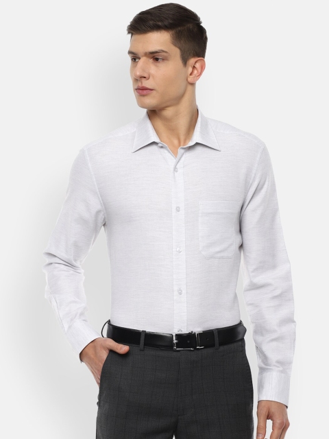 

Louis Philippe Men White Cotton Formal Shirt