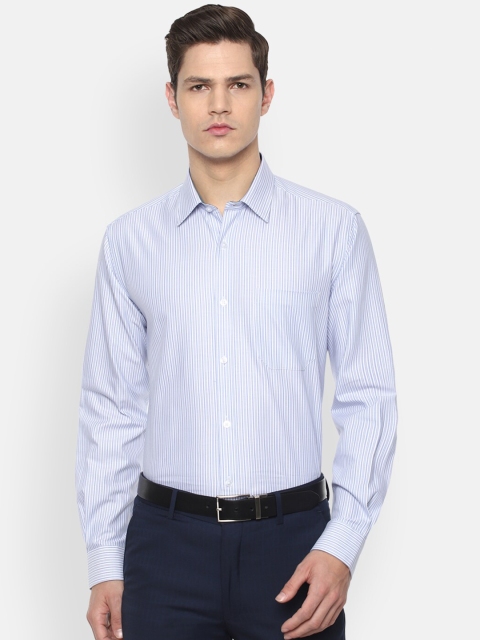 

Louis Philippe Men Blue Slim Fit Striped Cotton Formal Shirt
