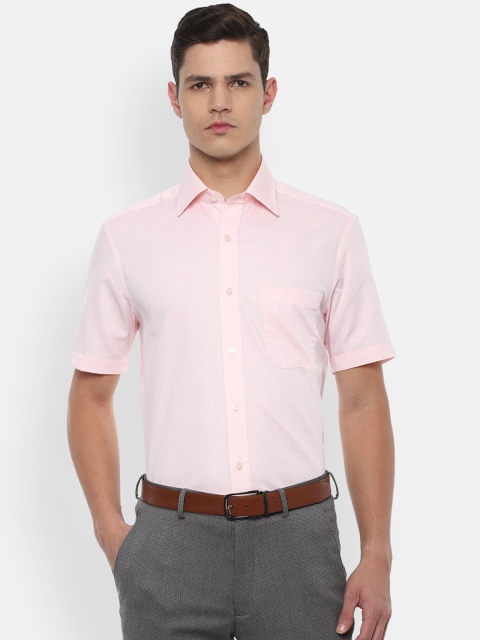 

Louis Philippe Men Pink Woven Design Cotton Formal Shirt