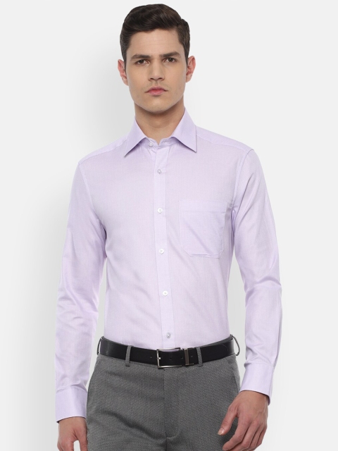 

Louis Philippe Men Purple Micro Checks Checked Pure Cotton Formal Shirt