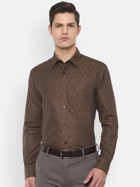 

Louis Philippe Men Brown Floral Printed Formal Shirt