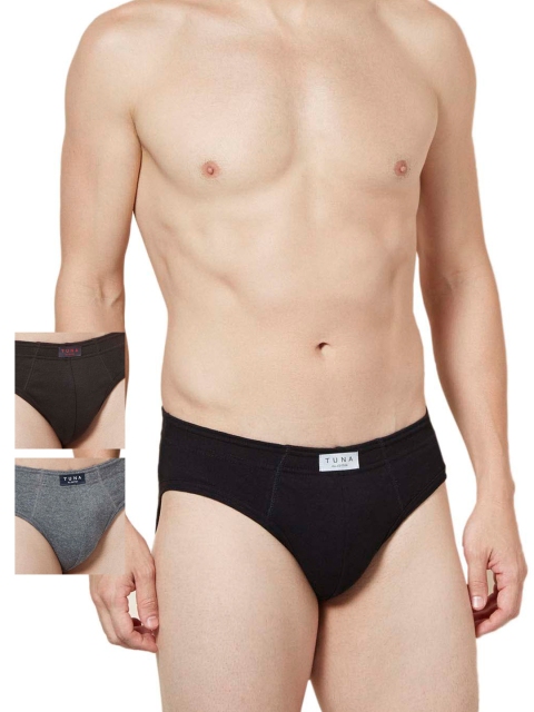

Tuna London Men Pack of 3 Briefs BTM22BLBRGRM, Black