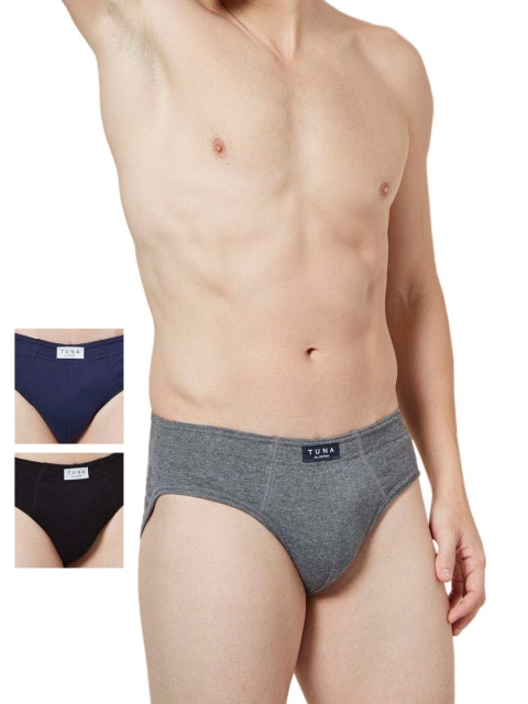 

Tuna London Men Pack of 3 Briefs BTM22BLNYGRM, Navy blue