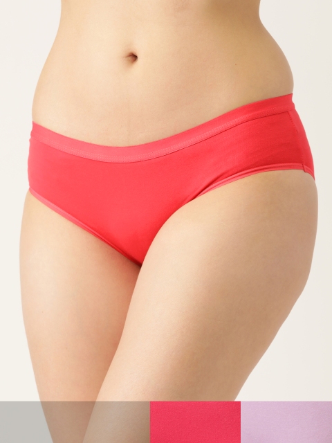 

DressBerry Women Assorted Pack of 3 Pure Cotton Hipster Briefs DB-BRF-3PP-NEWP-001AJ