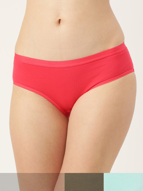 

DressBerry Women Pack Of 3 Solid Briefs DB-BRF-3PP-NEWP-001AC, Red
