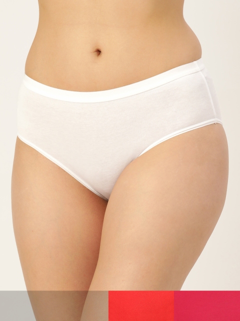 

DressBerry Women Set of 3 Cotton Hipster Briefs DB-BRF-3PP-NEWCOTTON-027A, White