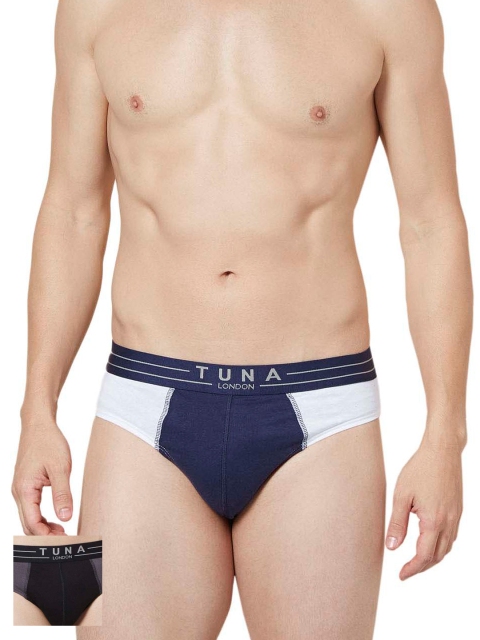 

Tuna London Men Pack of 2 Briefs BTM55, Grey