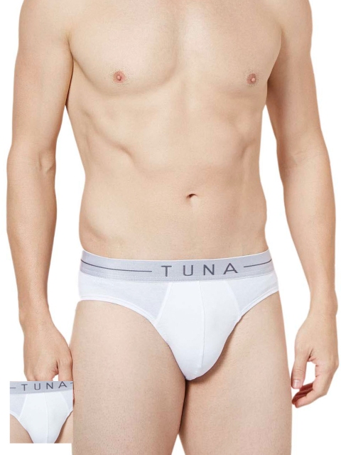

Tuna London Men Pack of 2 White Briefs BTM88