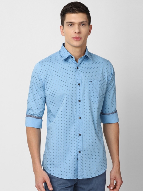 

Van Heusen Sport Men Blue Slim Fit Printed Cotton Casual Shirt