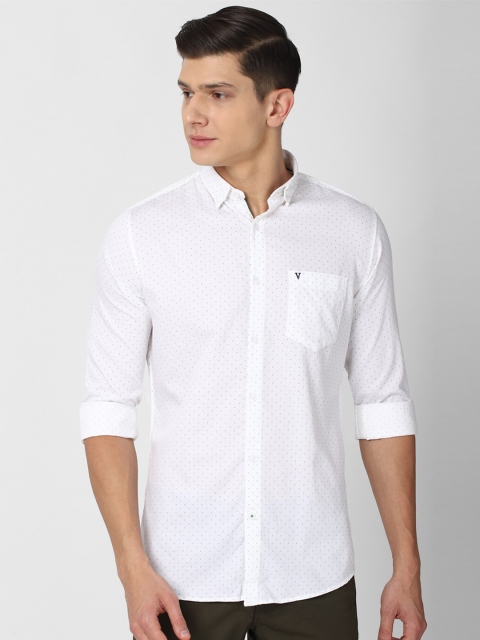 

Van Heusen Sport Men White Slim Fit Printed Pure Cotton Casual Shirt