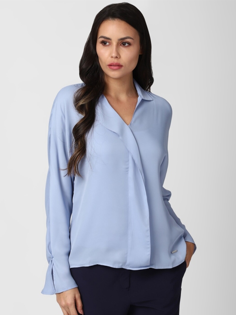 

Van Heusen Woman Blue Casual Shirt