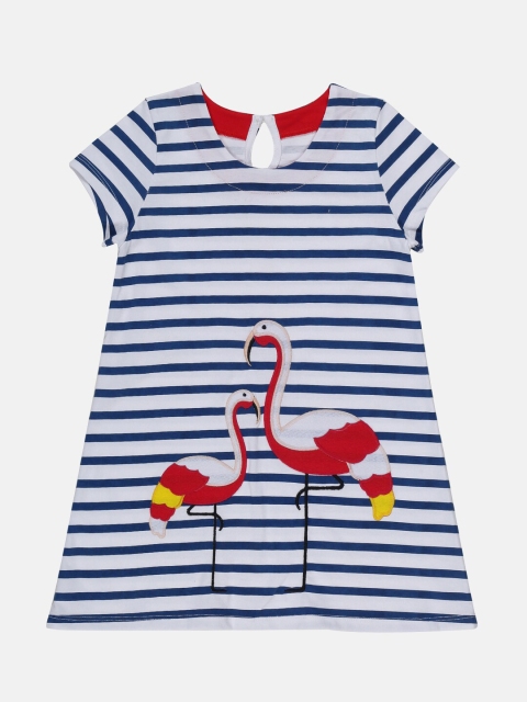 

UrGear Multicoloured Striped A-Line Dress, Multi
