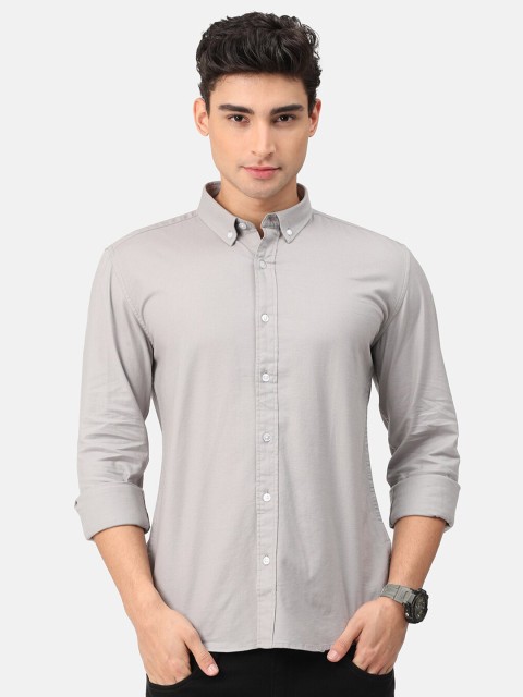 

Snitch Men Grey Slim Fit Casual Shirt