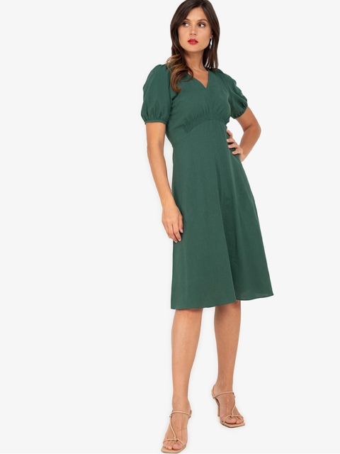 

ZALORA WORK Navy Blue A-Line Dress