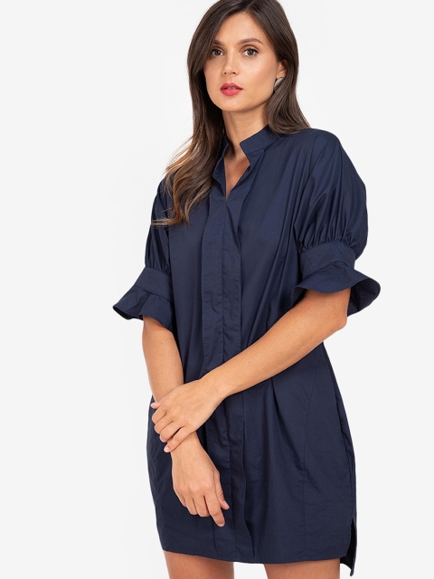 

ZALORA WORK Women Navy Blue A-Line Dress