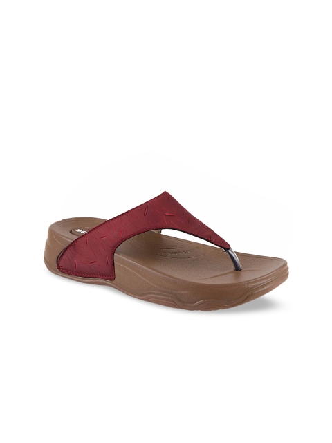 

WELCOME Women Maroon Open Toe Flats