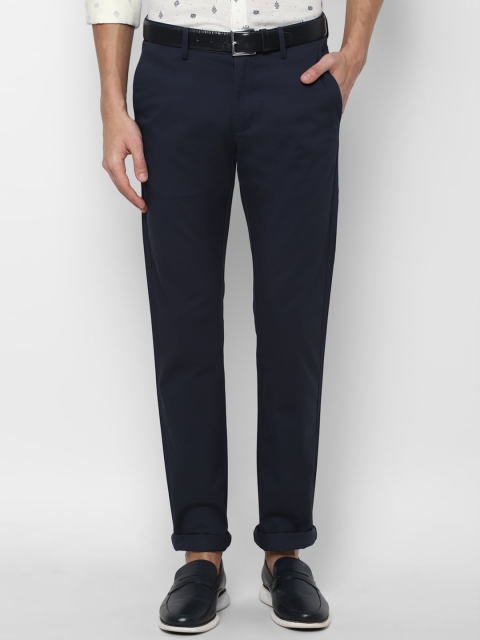 

Allen Solly Men Navy Blue Slim Fit Trousers