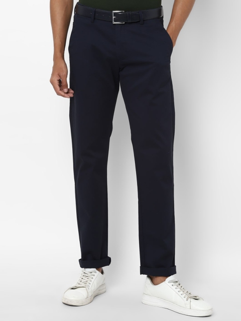 

Allen Solly Men Navy Blue Slim Fit Trousers