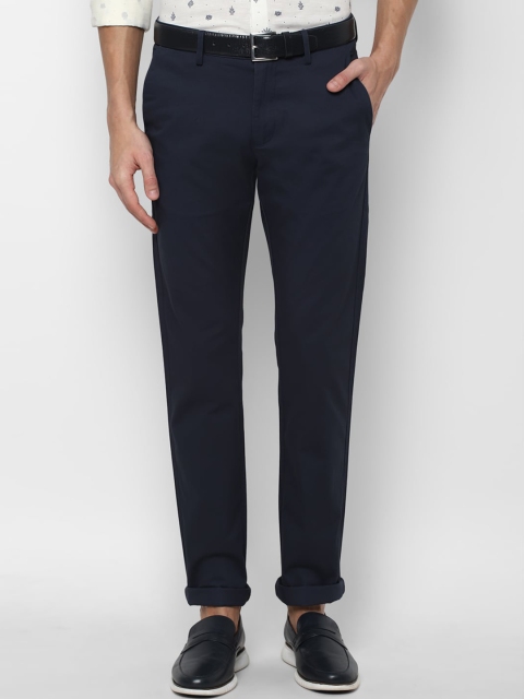 

Allen Solly Men Navy Blue Slim Fit Trousers