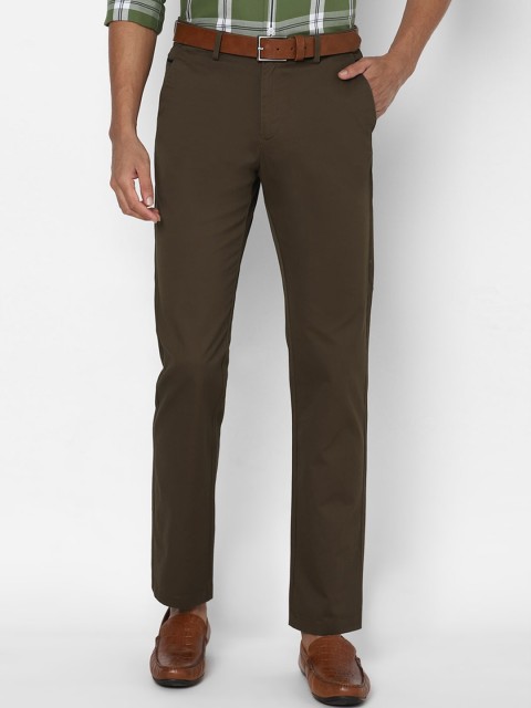 

Allen Solly Men Brown Solid Cotton Trousers