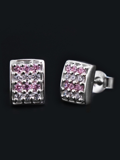 

HIFLYER JEWELS Pink Contemporary Studs Earrings
