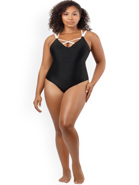 

PARFAIT Women Black Solid One-Piece Swimsuit