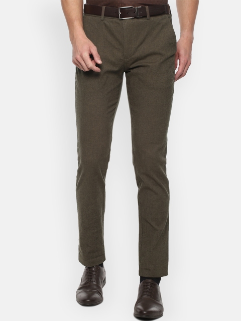 

Louis Philippe Men Brown Slim Fit Trousers