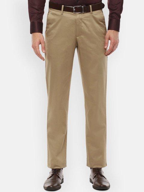 

Louis Philippe Men Brown Slim Fit Pure Cotton Trousers