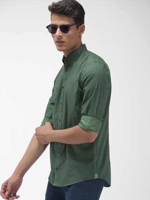 

Tommy Hilfiger Green Slim Fit Printed Casual Shirt