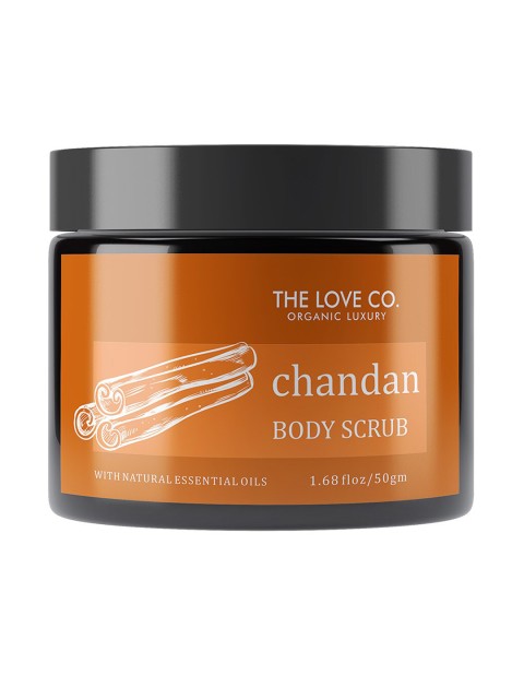 

THE LOVE CO. Chandan Body Scrub With Natural Essential Oils - 50g, Brown