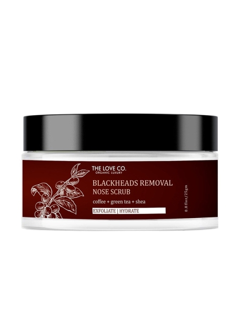

THE LOVE CO. Blackheads Removal Nose Scrub with Coffee Green Tea Shea - 25g, Maroon
