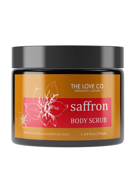 

THE LOVE CO. Luxury Saffron Body Scrub With Natural Essential Oils 50g, White