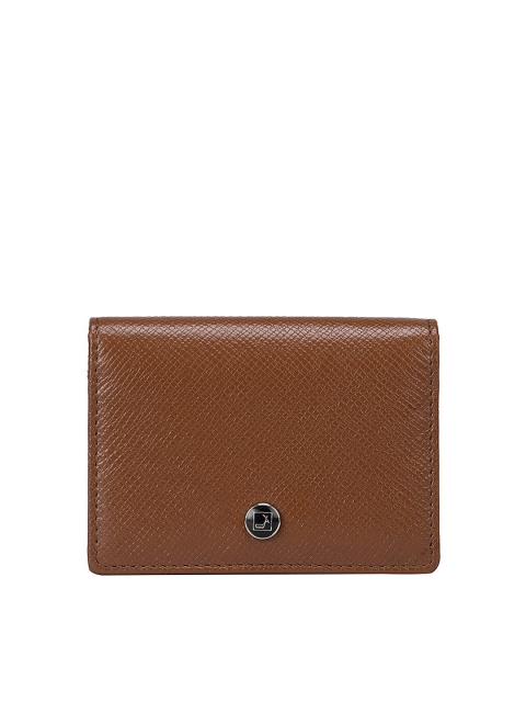 

Da Milano Men Brown Textured Leather Card Holder
