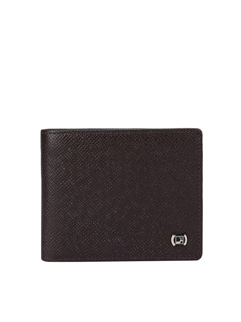 

Da Milano Men Brown Textured Leather Two Fold Wallet