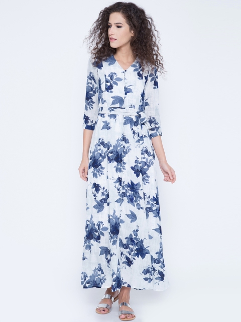

Tokyo Talkies Women Off-White Printed Maxi Dress
