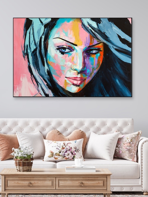 

WALLMANTRA Multicoloured Contemporary Art Work Canvas Wall Painting, Multi
